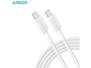 Anker 322 60W USB-C to USB-C braided cable with 12,000 bend lifespan and 480Mbps data transfer available at TechHub Computers Nairobi.