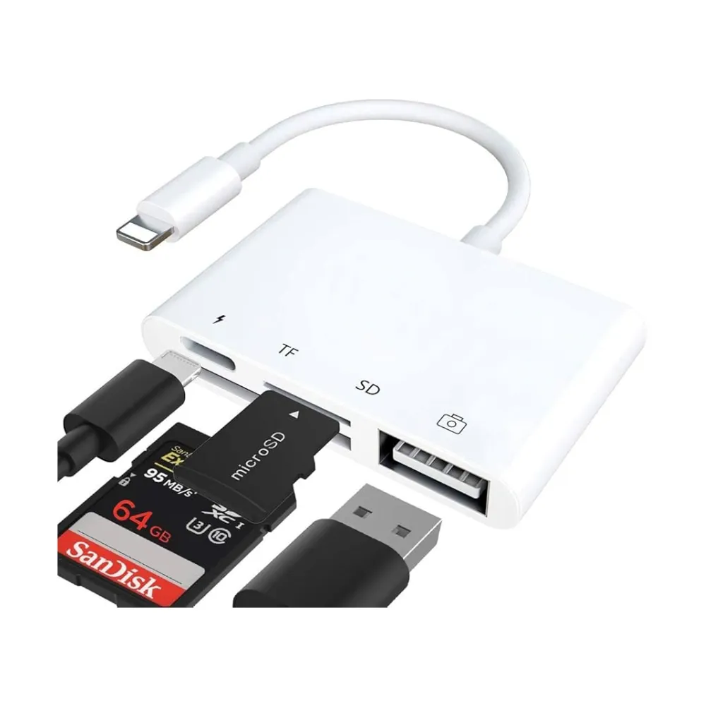Camera Connection Kit for iPad and iPad 2 with 30-pin Connector, SD Card Slot, MicroSD Slot, and USB Camera Interface - Techhub Computers Nairobi