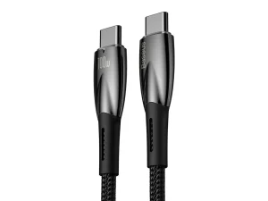 Baseus Glimmer Series 100W 5A Fast Charging USB-C to USB-C Cable with LED Indicator and Zinc Alloy Connectors available at TechHub Computers Nairobi.