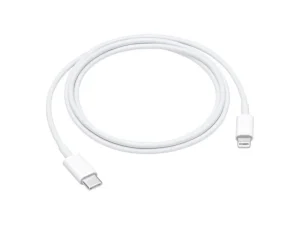 Original Apple USB-C to Lightning Cable (1 meter) for iPhone fast charging and MacBook data sync available at TechHub Computers Nairobi.