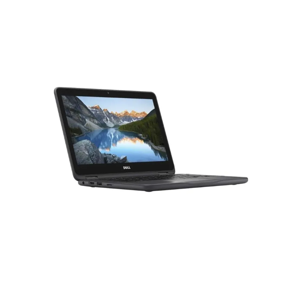 Dell Latitude 3185 2-in-1 convertible laptop in a sleek black finish, showing the 360-degree hinge in tablet and tent modes, featuring an 11.6-inch touchscreen and a rugged, school-ready design, available at TechHub Computers Nairobi.