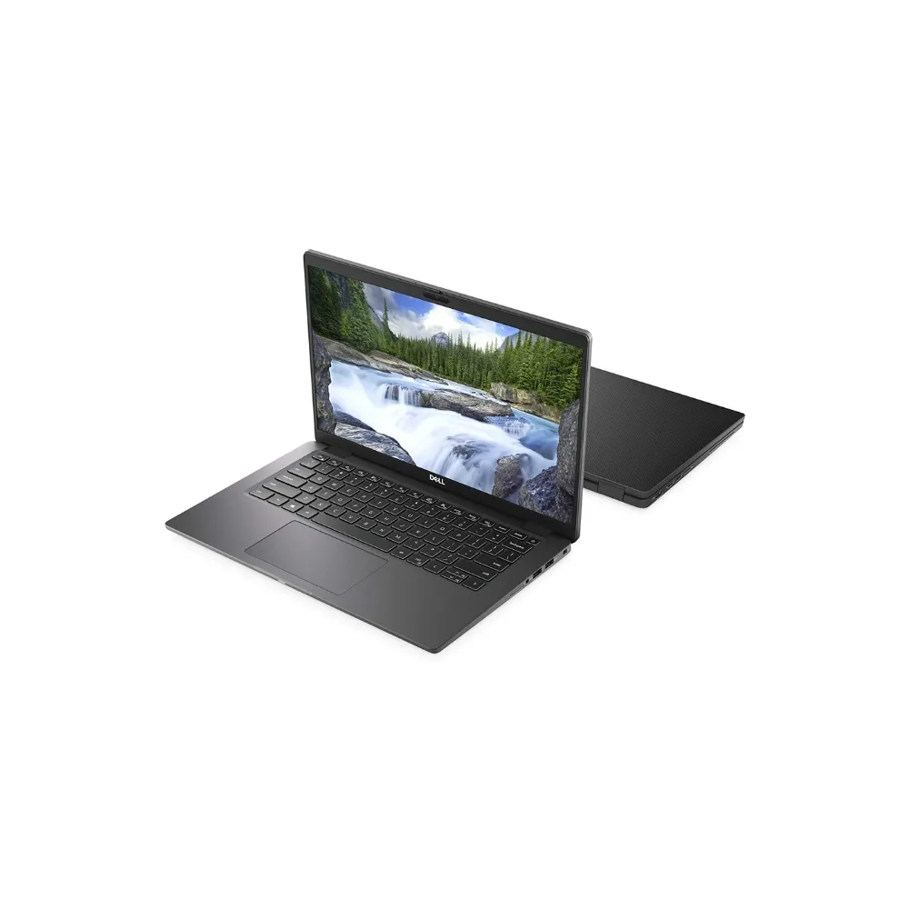 Dell Latitude 7410 premium 14-inch laptop featuring a sleek carbon fiber or brushed aluminum finish, narrow-bezel display, and a modern, compact chassis with a high-quality backlit keyboard, available at TechHub Computers Nairobi.