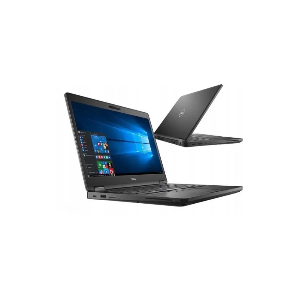 Dell Latitude 5490 14-inch business laptop in professional matte black, featuring an anti-glare display, a full-size backlit keyboard, and a durable chassis with rear and side-facing ports, available at TechHub Computers Nairobi.