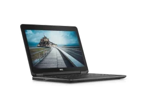 Dell Latitude E7240 premium 12.5-inch ultrabook featuring a brushed aluminum silver lid, a durable Tri-metal chassis, a backlit keyboard, and a compact design with essential side and rear ports, available at TechHub Computers Nairobi.