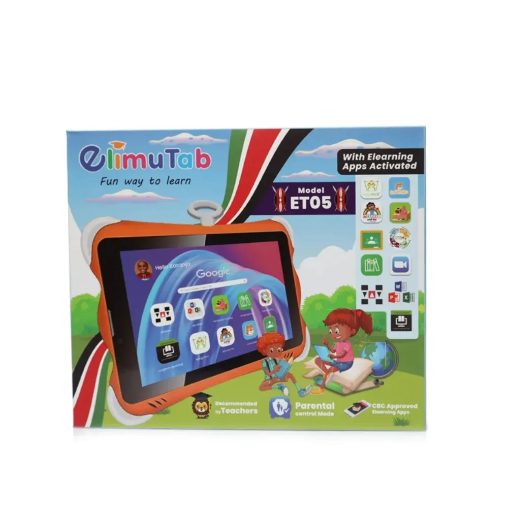 ElimuTab ET05 7-inch Educational Tablet with protective bumper case and CBC curriculum - Techhub Computers Nairobi