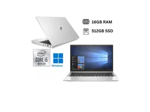 HP EliteBook 840 G7 premium executive laptop in a brilliant silver all-aluminum finish, featuring a 14-inch Full HD narrow-bezel display, a redesigned professional keyboard, top-firing Bang & Olufsen speakers, and a sleek ultra-slim profile, available at TechHub Computers Nairobi.