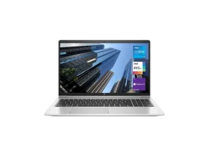HP ProBook 450 G8 business laptop in a professional silver aluminum finish, featuring a large 15.6-inch Full HD narrow-bezel display, a full-sized spill-resistant keyboard with a dedicated numeric keypad, and a sleek, durable professional design, available at TechHub Computers Nairobi.