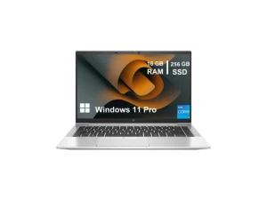 HP EliteBook 840 G8 premium executive laptop in a stunning silver all-aluminum finish, featuring a 14-inch Full HD narrow-bezel display, a whisper-quiet professional keyboard, top-firing Bang & Olufsen speakers, and an ultra-slim professional profile, available at TechHub Computers Nairobi.