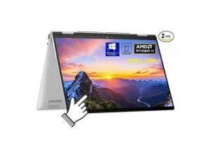 HP ENVY x360 14 (fa0000 series) premium 2-in-1 laptop in a sophisticated Glacier Silver or Atmospheric Blue finish, featuring a 14-inch OLED or IPS multitouch display, a 360-degree geared hinge, a sleek all-metal chassis, and a high-resolution 5MP IR camera, available at TechHub Computers Nairobi.
