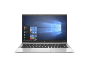 HP EliteBook 840 G7 premium executive laptop in a brilliant silver all-aluminum finish, featuring a 14-inch Full HD narrow-bezel display, a redesigned professional keyboard, top-firing Bang & Olufsen speakers, and a sleek ultra-slim profile, available at TechHub Computers Nairobi.