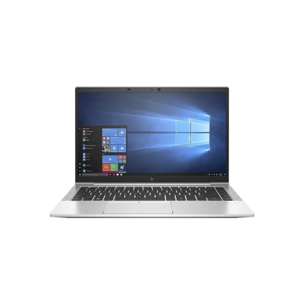 HP EliteBook 840 G7 premium executive laptop in a brilliant silver all-aluminum finish, featuring a 14-inch Full HD narrow-bezel display, a redesigned professional keyboard, top-firing Bang & Olufsen speakers, and a sleek ultra-slim profile, available at TechHub Computers Nairobi.