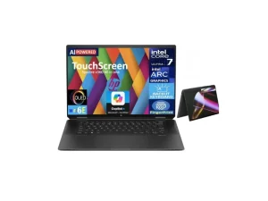 HP Spectre x360 16 premium 2-in-1 laptop in a sophisticated Nightfall Black or Slate Blue finish with gem-cut accents, featuring a 16-inch 2.8K or 4K OLED multitouch display, a 360-degree geared hinge, a high-resolution 9MP AI camera, and a sleek ultra-slim profile, available at TechHub Computers Nairobi.