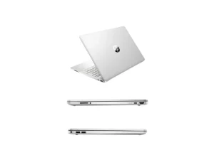 HP 14s-dq3081TU laptop in a stylish Natural Silver finish, featuring a 14-inch micro-edge Full HD display, a slim and lightweight profile, a comfortable chiclet keyboard, and a precision touchpad, available at TechHub Computers Nairobi.
