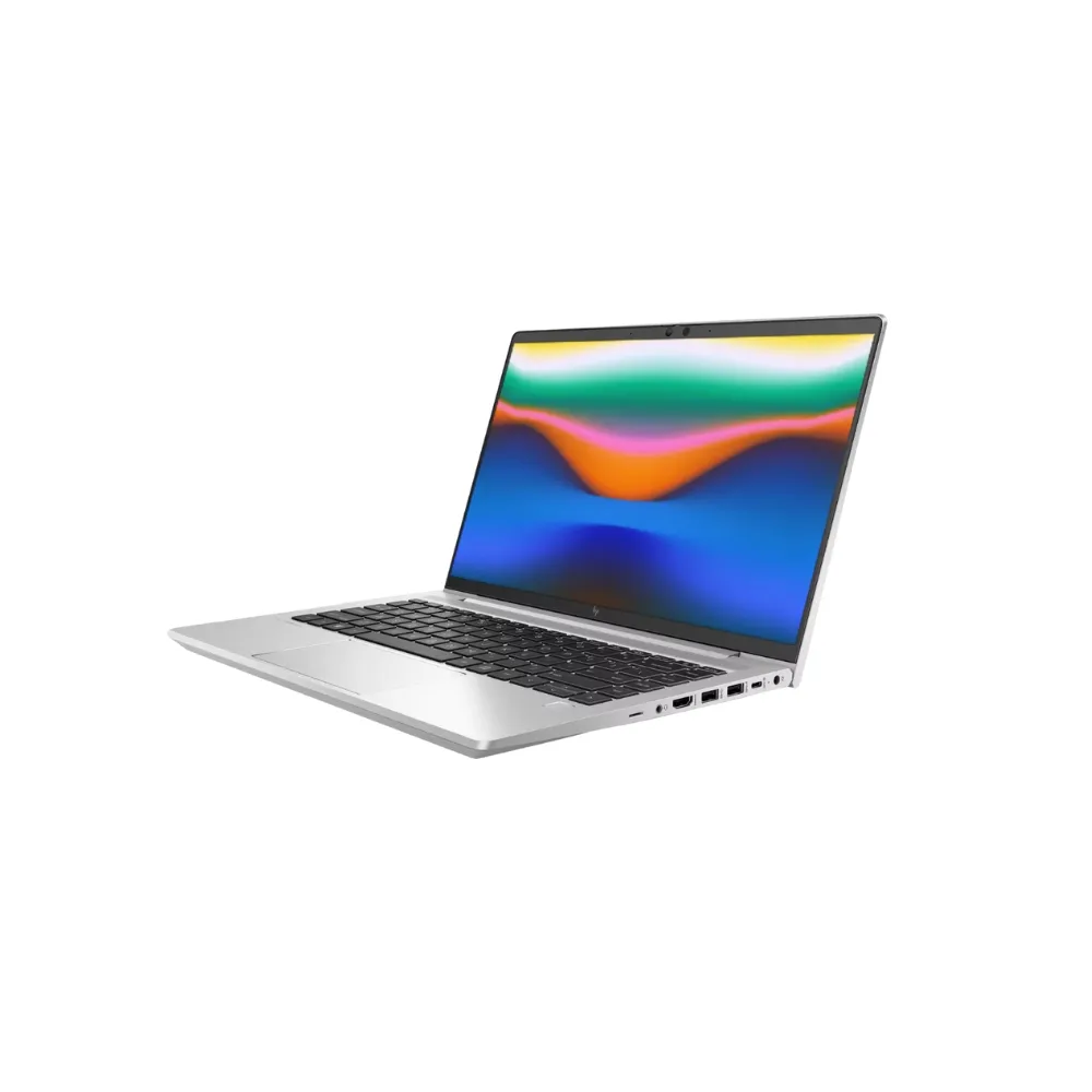 HP EliteBook 840 G7 ultra-premium business laptop in a sophisticated silver all-aluminum finish, featuring a 14-inch Full HD narrow-bezel display, a premium backlit spill-resistant keyboard, a large precision touchpad, and a razor-thin professional profile, available at TechHub Computers Nairobi.