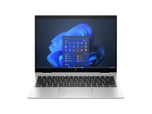 HP EliteBook x360 830 G11 ultra-premium executive 2-in-1 laptop in a sophisticated silver all-aluminum finish, featuring a 13.3-inch 16:10 multitouch display, a precision 360-degree hinge, a high-resolution 5MP AI camera, and a razor-thin professional profile, available at TechHub Computers Nairobi.