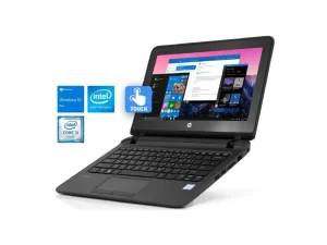 HP ProBook 11 EE G2 rugged laptop in a professional dark finish, featuring an 11.6-inch display, co-molded rubber gray edges for drop protection, a premium spill-resistant keyboard, and a compact, industrial design built for durability, available at TechHub Computers Nairobi.