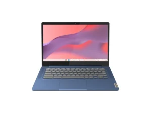 Lenovo IdeaPad Slim 3 Chromebook in a stylish Abyss Blue or Arctic Grey finish, featuring a slim profile, narrow-bezel display, a comfortable keyboard, and a lightweight chassis designed for maximum portability, available at TechHub Computers Nairobi.