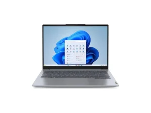 Lenovo ThinkBook 14-IML business laptop in a premium Mineral Grey aluminum finish, featuring ultra-slim bezels, a 14-inch Full HD IPS display, a Smart Power Button with integrated fingerprint reader, and a sleek, modern professional design, available at TechHub Computers Nairobi.