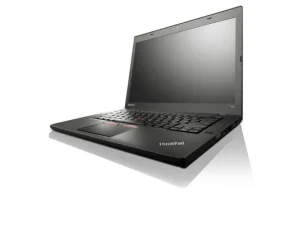 Lenovo ThinkPad T450s premium business ultrabook in matte black, featuring a 14-inch display, a slim reinforced carbon-fiber chassis, the iconic red TrackPoint, and a dual-battery Power Bridge system, available at TechHub Computers Nairobi.