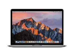 Apple MacBook Pro 13-inch 2017 (A1708) in Space Gray, featuring two Thunderbolt 3 ports, a massive Force Touch trackpad, a thin-bezel Retina display, and the second-generation butterfly keyboard, available at TechHub Computers Nairobi.