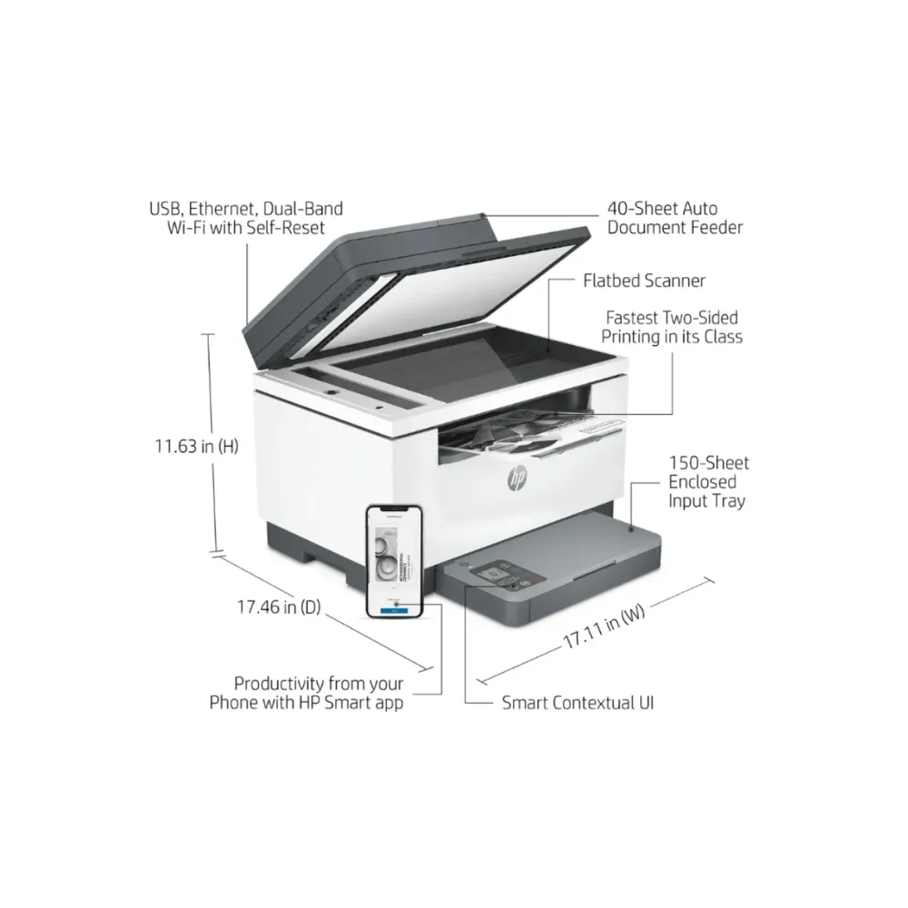 HP LaserJet MFP M236sdw Wireless All-in-One Monochrome Laser Printer with ADF and Auto-Duplex - Techhub Computers Nairobi
