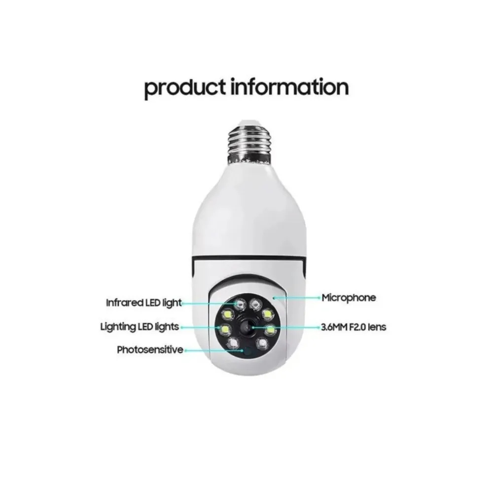 Calus Smart Camera E27 Pro - WiFi Bulb Camera with 360-degree view and night vision - Techhub Computers Nairobi