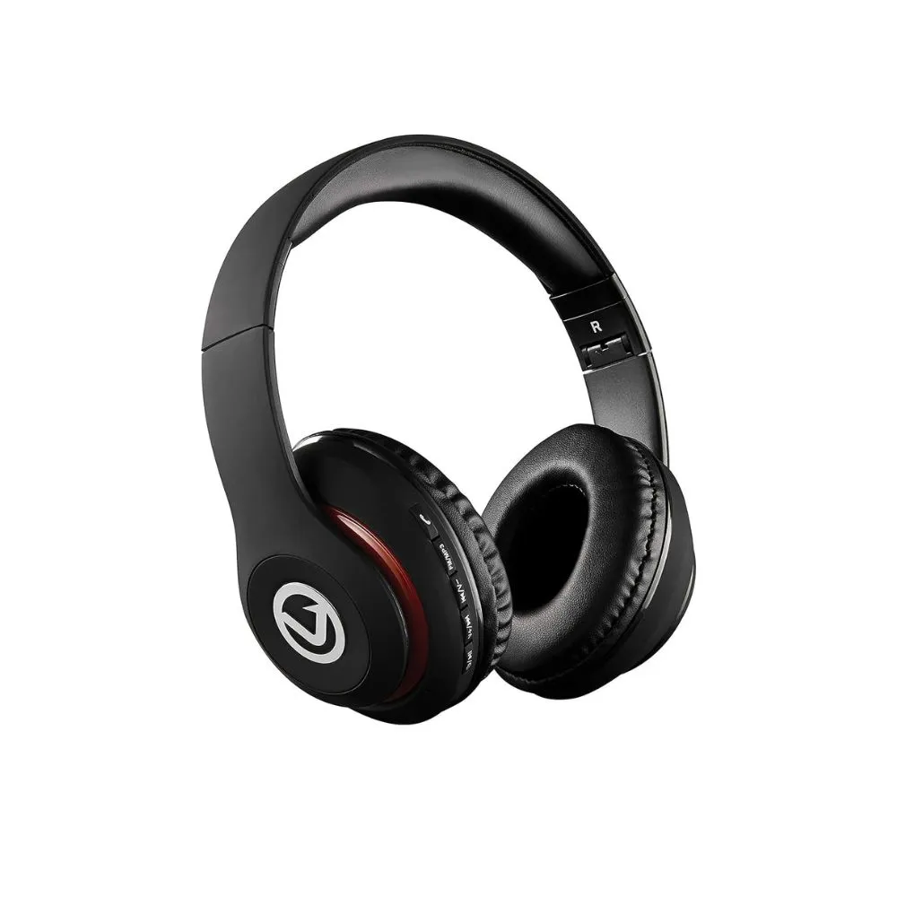 Volkano Impulse Series Bluetooth headphones featuring a sleek foldable design, comfortable padded over-ear cups, integrated control buttons on the earcup, and an adjustable headband, available in professional finishes at TechHub Computers Nairobi.