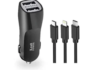 X.cell CC-101 dual USB fast car charger with 2.4A total output and intelligent overcharge protection available at TechHub Computers Nairobi.