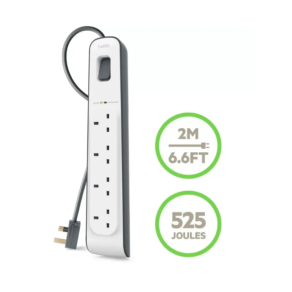 Belkin SurgeMaster Surge Protector with Multiple Outlets, Heavy-Duty Power Cable, LED Status Indicators, and Advanced Power Filtration - Techhub Computers Nairobi