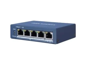 Hikvision 5-Port Unmanaged Ethernet Switch with Auto-MDI/MDIX, Gigabit/Fast Ethernet Speeds, Fanless Design, and Metal/Plastic Housing - Techhub Computers Nairobi