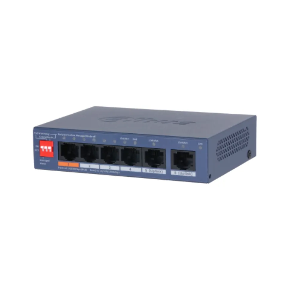 Dahua CS4006-4ET2GT-60 Cloud Managed PoE Switch with 4 FE PoE Ports, 2 Gigabit Uplink Ports, 60W PoE Budget, and DoLynk Care Cloud Management - Techhub Computers Nairobi