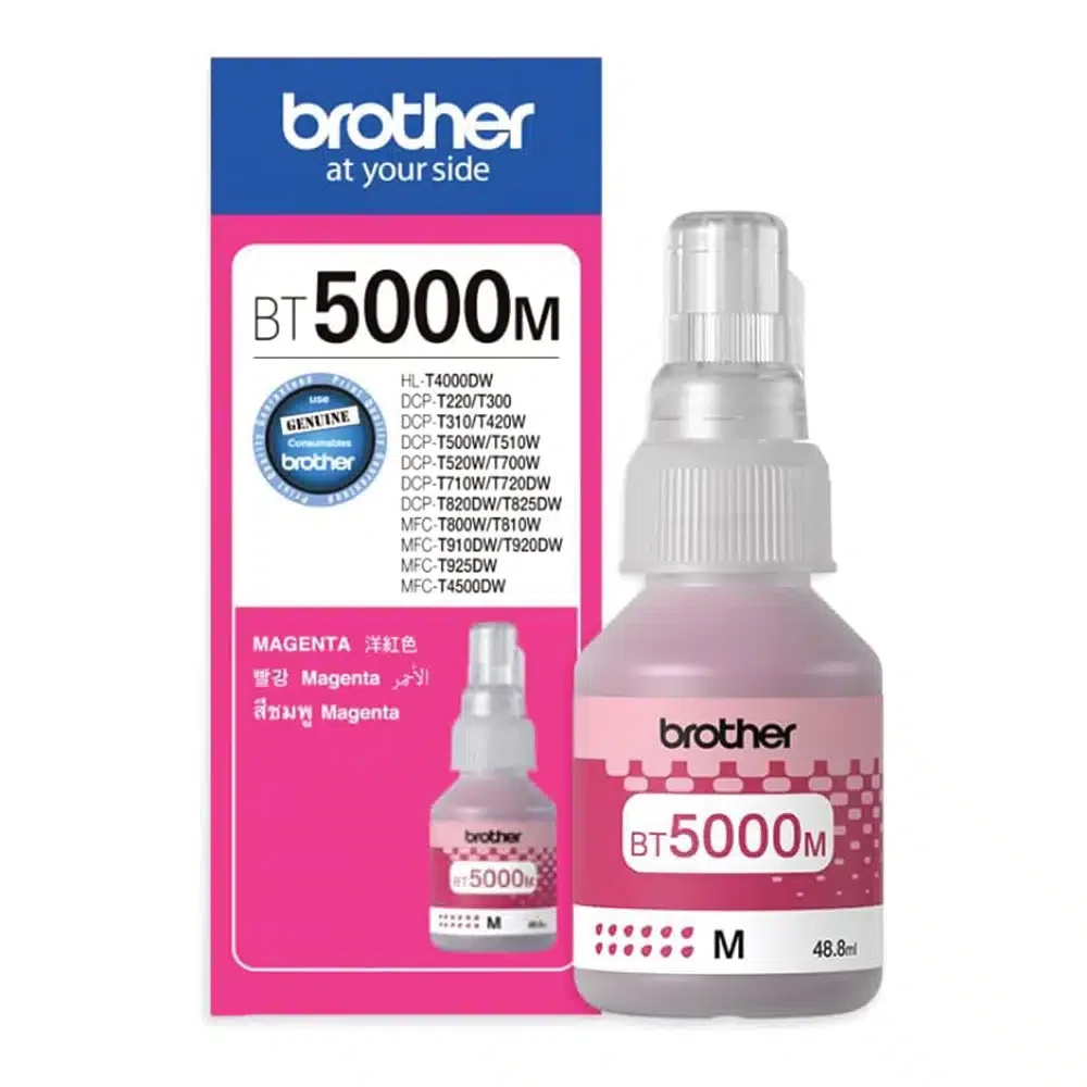 Brother BT5000M magenta ink bottle 48.8ml genuine refill for Brother Ink Tank printers